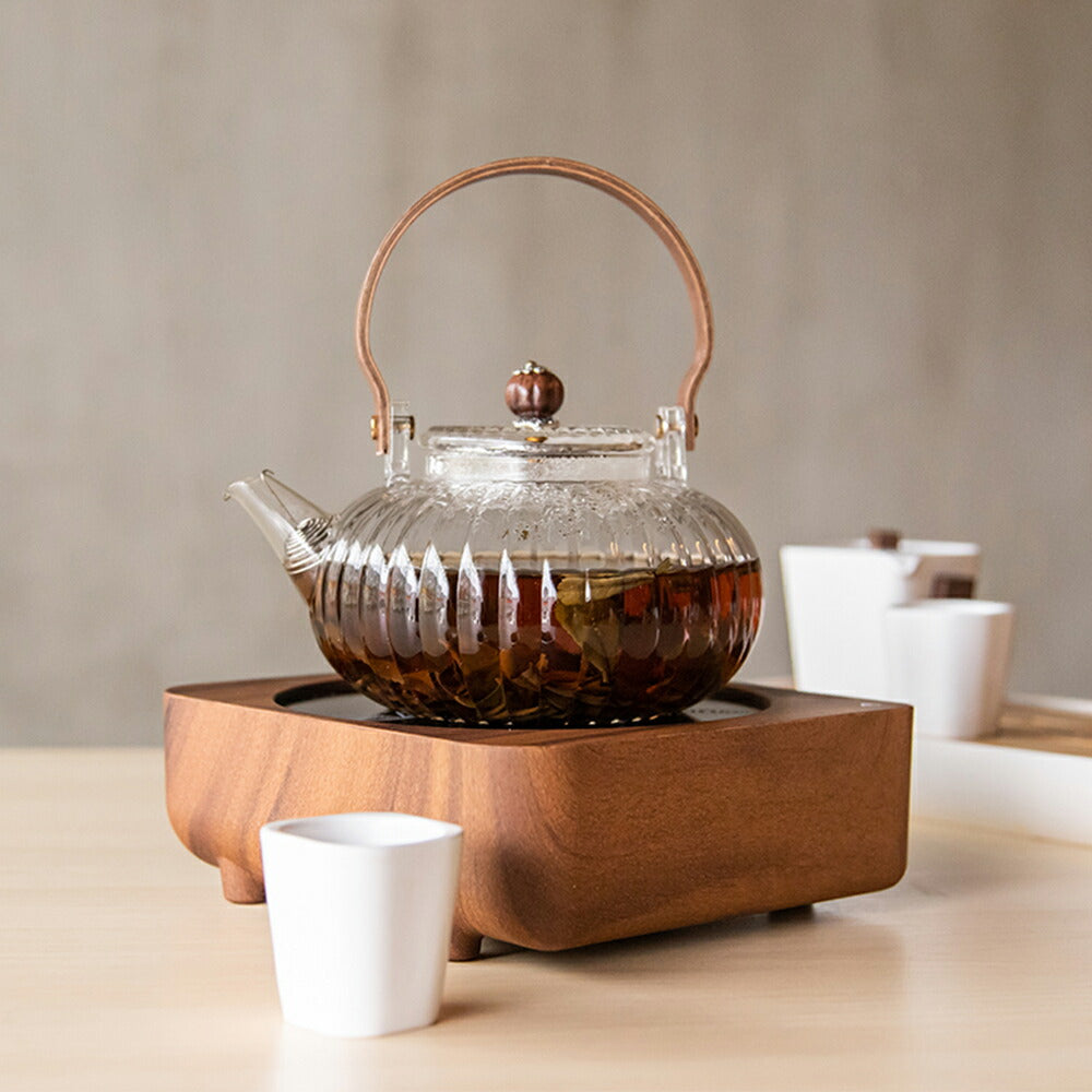 IwaiLoft Handmade Heat Resistant Glass Teapot with Tea Strainer