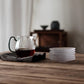 【4点セット】IwaiLoft  ガラス ソーサー  丸型 茶托 おしゃれ コーヒーソーサー 円型 受け皿 小皿 ミニ トレー トレイ アクセサリー 食器 茶道具 ガラス ティートレー カフェ風 ギフト