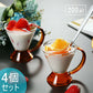 IwaiLoft Handmade Heat Resistant Glass Teapot Tea Cup Set Tea Set Gift Teapot Fruit Tea Leaf Tea Flower Tea Craft Tea Half Tea Can Be Directly Fired IL-GS03 (Nordic Type, 600mL)