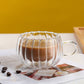 【4点セット】 IwaiLoft ダブルウォールグラス 150ml グラス ガラスマグ ガラスカップ コップ コーヒーカップ コーヒーマグ かわいい モーニングカップ ティーグラス 冷茶グラス 結露しにくい 二重グラス カフェコーヒー器具 来客用 誕生日プレゼント  お祝い 送料無料
