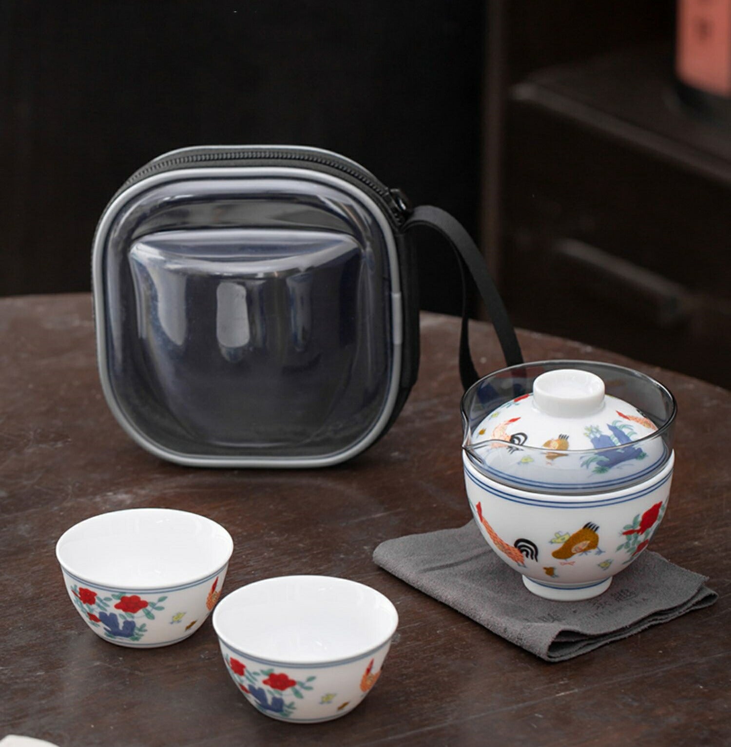 IwaiLoft 鶏 2客 茶器セット 宝瓶 蓋碗 ガラス サーバー 湯冷まし 品茗杯 茶杯 湯吞み 小 白磁 茶器 磁器 ホワイト 白い食 –  茶器・コーヒー用品を選ぶ - IwaiLoft