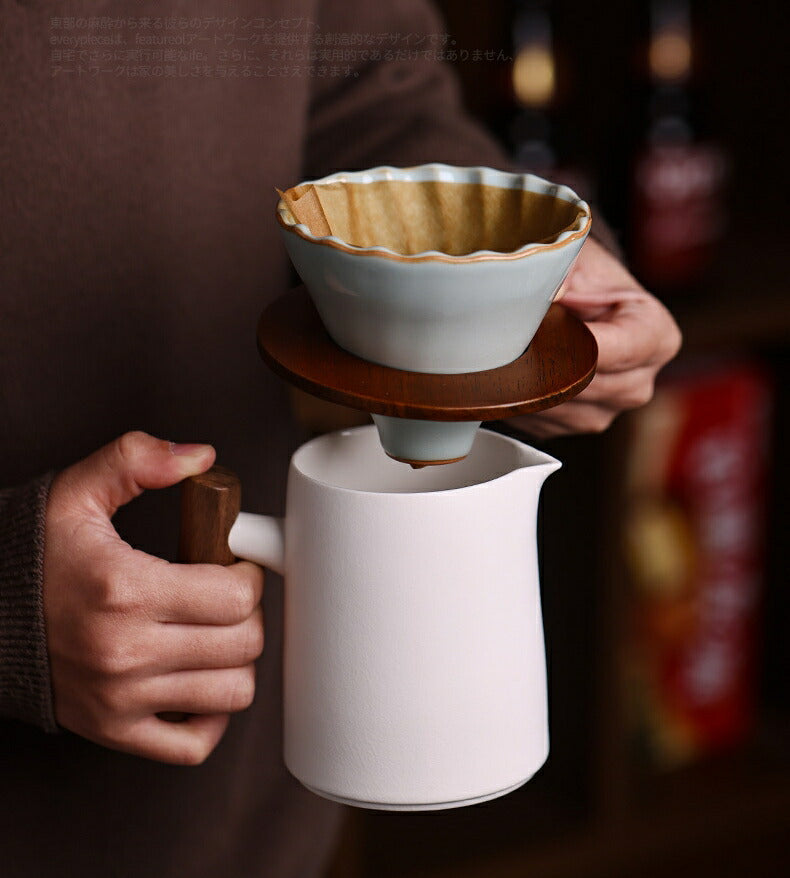 IwaiLoft おしゃれ V60 コーヒードリッパー 陶磁器 1～2cup 円錐型 1つ穴 コーヒーロト ハンドドリッパー ドリッパーコーヒーコーヒーシリーズ コーヒー用品 珈琲 コーヒー器具 道具 コーヒーグッズ