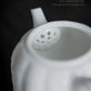 白玉・140ml 急須 白い ティーポット  ホワイト 白い急須 きゅすう 緑茶 煎茶 岩茶 茶器 陶磁器 手作り お茶ポット 来客用 お茶用品 ティーウェア 中国茶器 台湾茶器 贈り物にも 食洗機対応 IwaiLoft