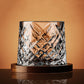 IwaiLoft スピングラス ロックグラス  回転する 焼酎グラス 回転グラス 硝子 ウイスキー グラス タンブラーグラス 焼酎グラス コースター付き ストレス解消 酒器