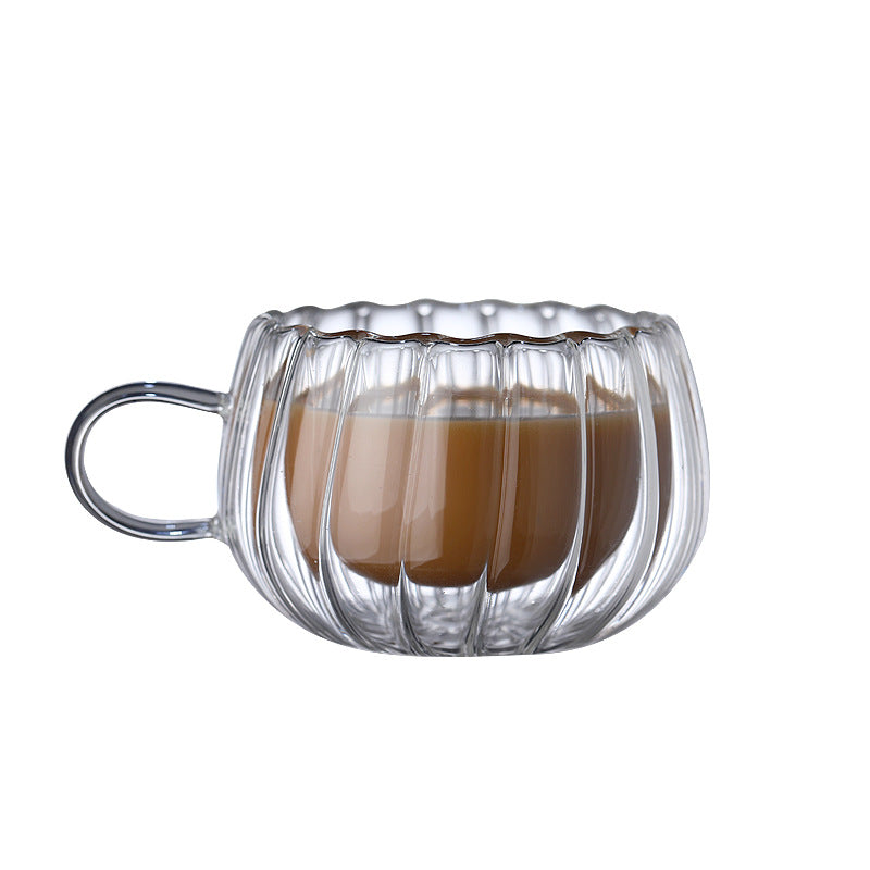 【4点セット】 IwaiLoft ダブルウォールグラス 150ml グラス ガラスマグ ガラスカップ コップ コーヒーカップ コーヒーマグ かわいい モーニングカップ ティーグラス 冷茶グラス 結露しにくい 二重グラス カフェコーヒー器具 来客用 誕生日プレゼント  お祝い 送料無料