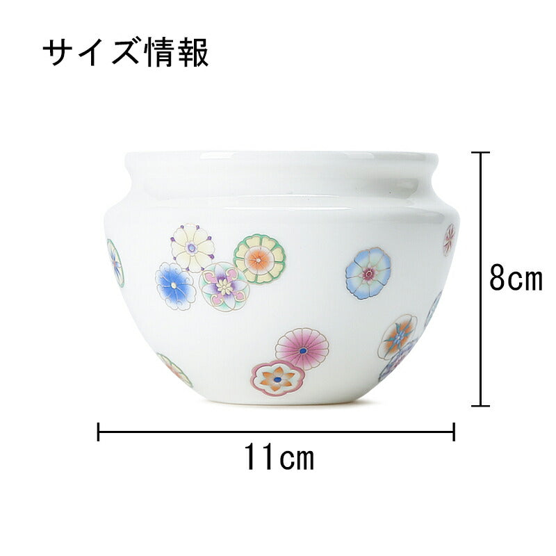 IwaiLoft「春暖花開」美しい手毬  ボウル お茶碗 和食器 小鉢 おしゃれ 小付け 深鉢 300ml 建水 こぼし 茶こぼし 白 水孟 茶道具 中国茶器 台湾茶器 手作り 器