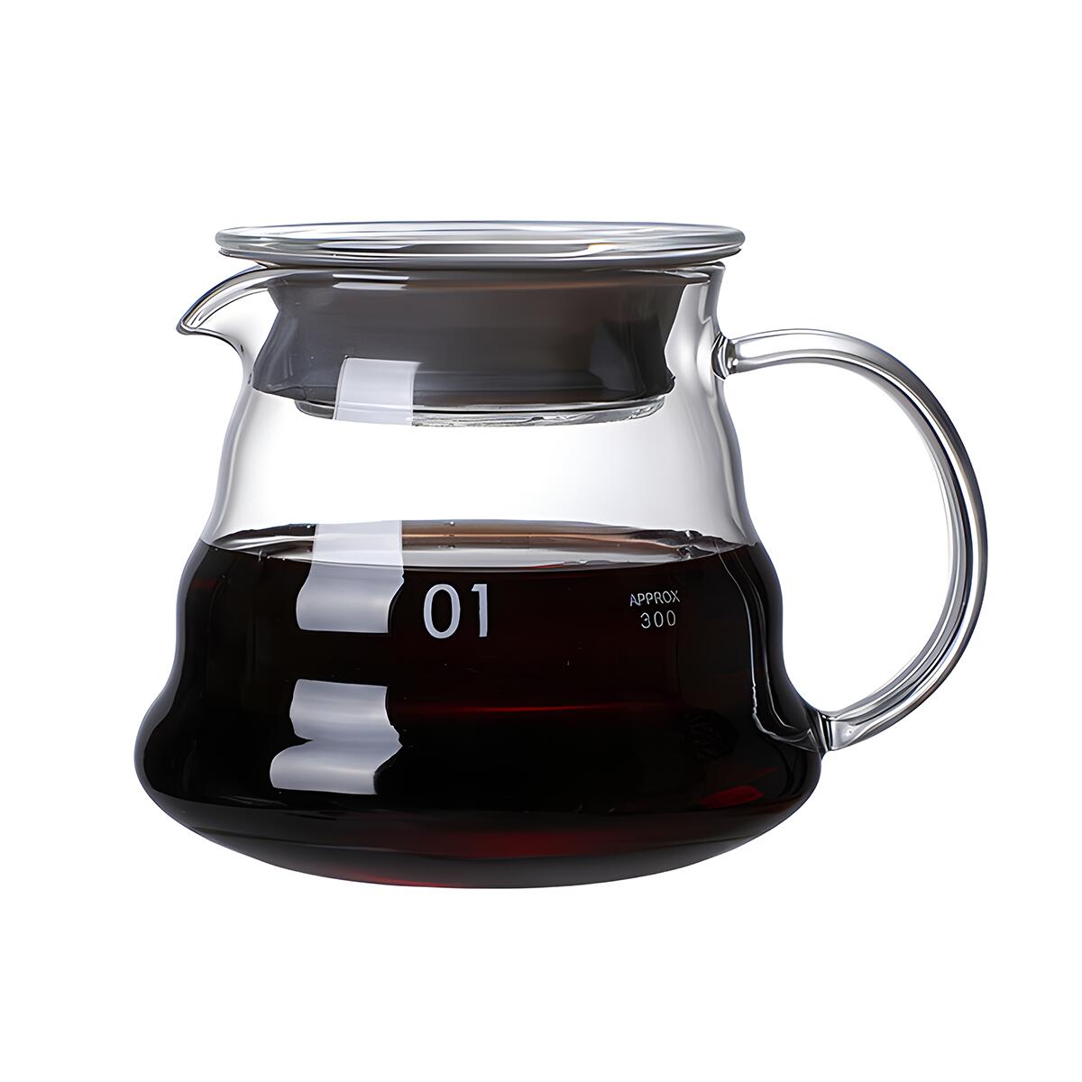 IwaiLoft コーヒーサーバー ガラスサーバー V60 ガラスドリッパー セット コーヒーポット コーヒードリッパー 耐熱ガラス 1~4cup  円錐型 ハンドドリッパー ドリッパーコーヒー コーヒー用品 珈琲 コーヒー器具 おしゃれ 北欧 プレゼント 珈琲ギフト