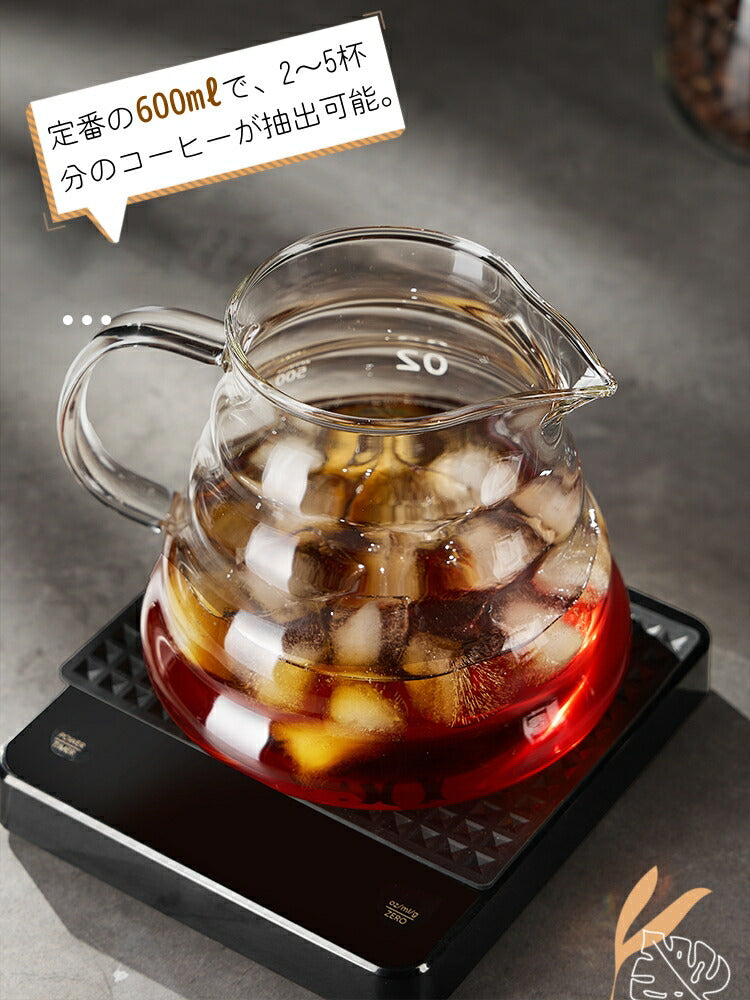 IwaiLoft コーヒーサーバー ガラスドリッパー セット S M コーヒーポット V60 コーヒードリッパー 耐熱ガラス 1~4cup ハンドドリッパー ドリッパーコーヒー コーヒー用品 珈琲 コーヒー器具 おしゃれ 北欧 母の日 父の日 プレゼント