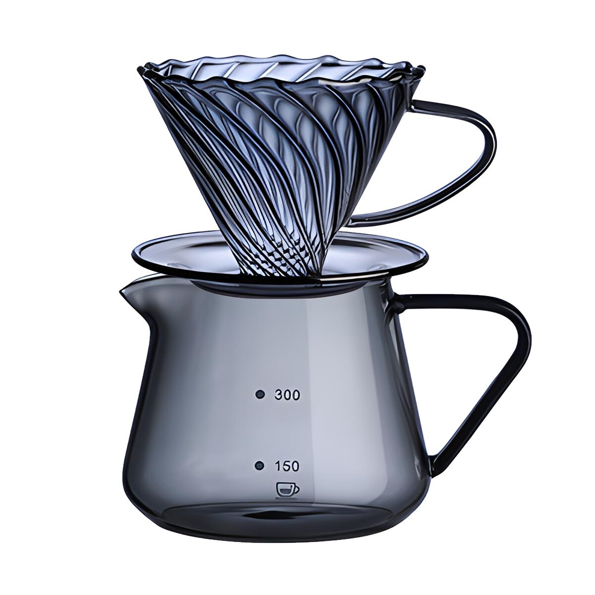 IwaiLoft コーヒーサーバー ガラスサーバー V60 ガラスドリッパー セット コーヒーポット コーヒードリッパー 耐熱ガラス 1~4cup 円錐型 ハンドドリッパー ドリッパーコーヒー コーヒー用品 珈琲 コーヒー器具 おしゃれ 北欧 プレゼント 珈琲ギフト