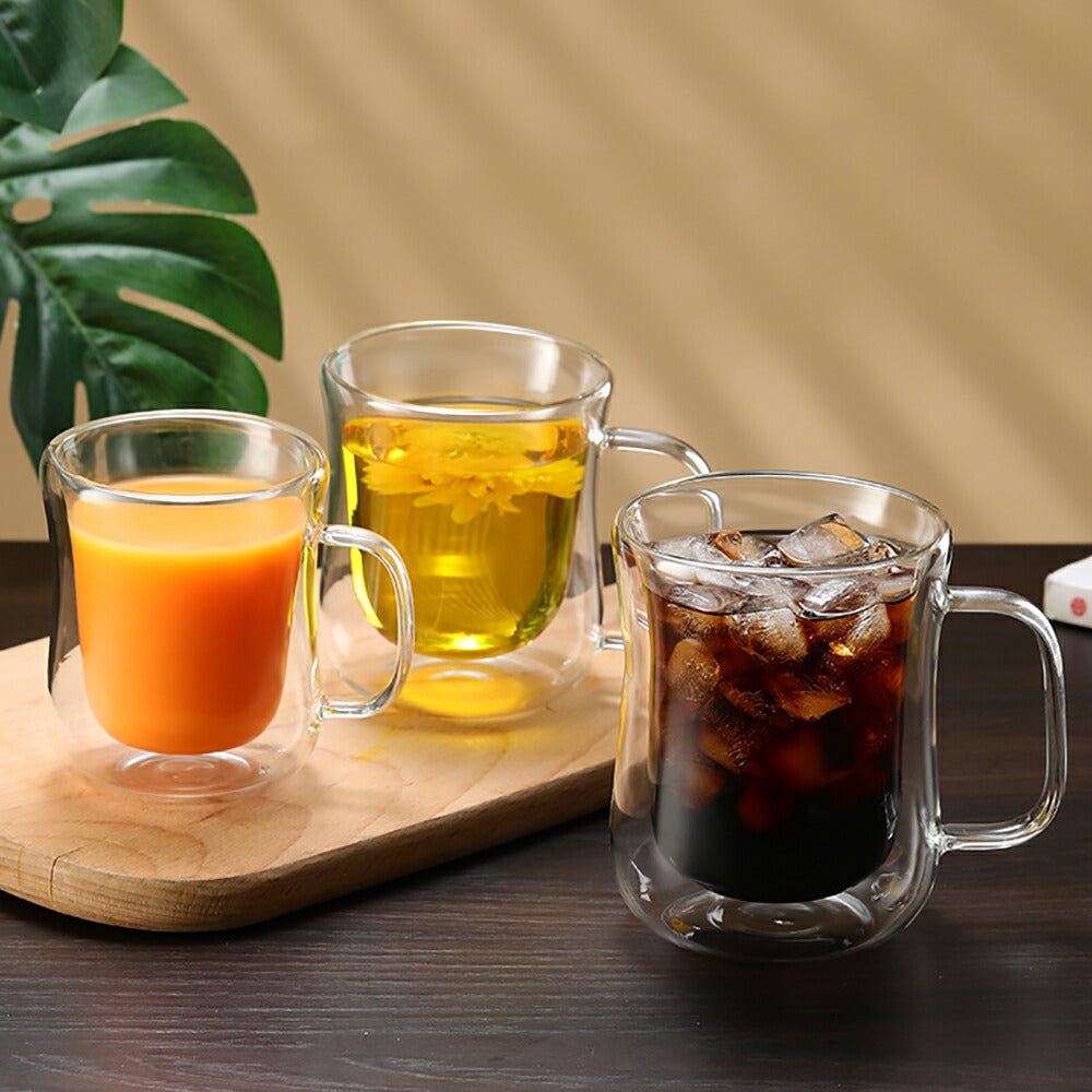 IwaiLoft 耐熱ガラス グラス ガラスマグ ダブルウォールグラス ガラスコップ ガラスカップ コップ コーヒーカップ コーヒーマグ か –  茶器・コーヒー用品を選ぶ - IwaiLoft