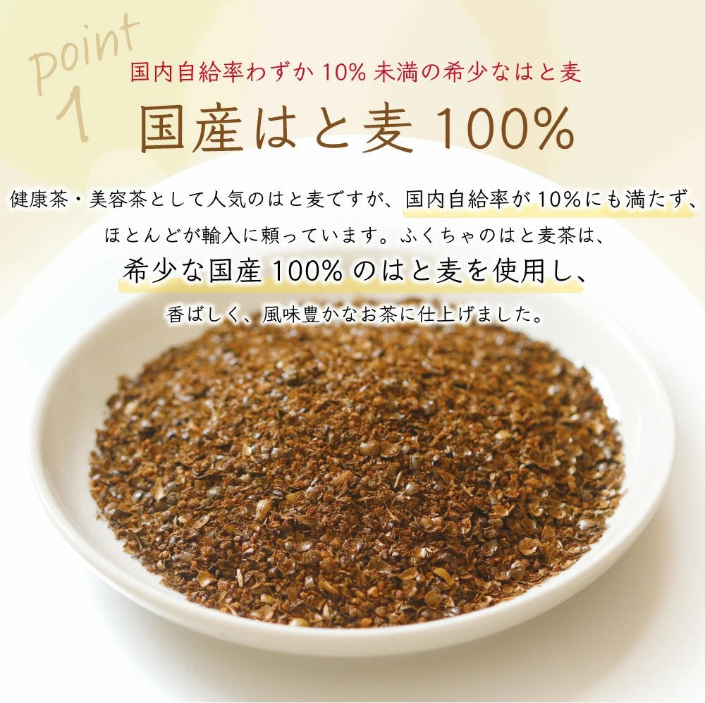 国産 はと麦茶 270g はとむぎ茶 ノンカフェイン メガ盛り 鳩麦茶 ティーバッグ 45包 水出し ハトムギ茶 ハト麦茶  国産はと麦茶 100% ふくちゃ がぶ飲み 健康茶 美容茶 煮出し お茶 残留農薬&放射能検査済 ふくちゃ