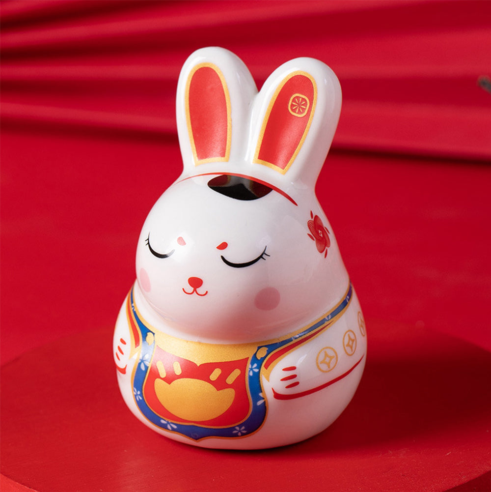IwaiLoft 2023年 ウサギ 置物 陶器 手作り オブジェ かわいい 縁起物