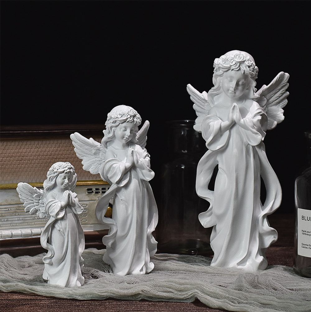IwaiLoft エンジェル 天使像 ホワイト 白 オブジェ かわいい 縁起物 工芸品 彫像 おしゃれ 天使の置物 祈り 人形 インテリア雑 –  茶器・コーヒー用品を選ぶ IwaiLoft