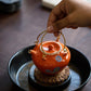 IwaiLoft 小さいなティーポット 急須 手作り お茶ポット 中国茶 台湾茶 ウーロン茶 一人暮らし アフターティー お家ティータイム 200mL