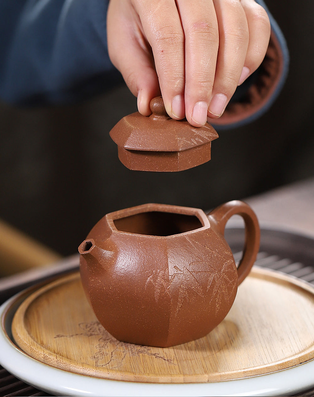 宜興紫砂茶壺 ティーポットセット 朱泥急需 中国宜興 早期壺d - 工芸品