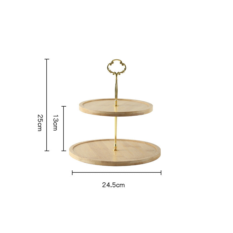 IwaiLoft おしゃれで優雅なひととき ケーキスタンド ケーキスタンド ティースタンド 小さい アフタヌーンティー お菓子 プチケーキ おもてなし スイー 竹製