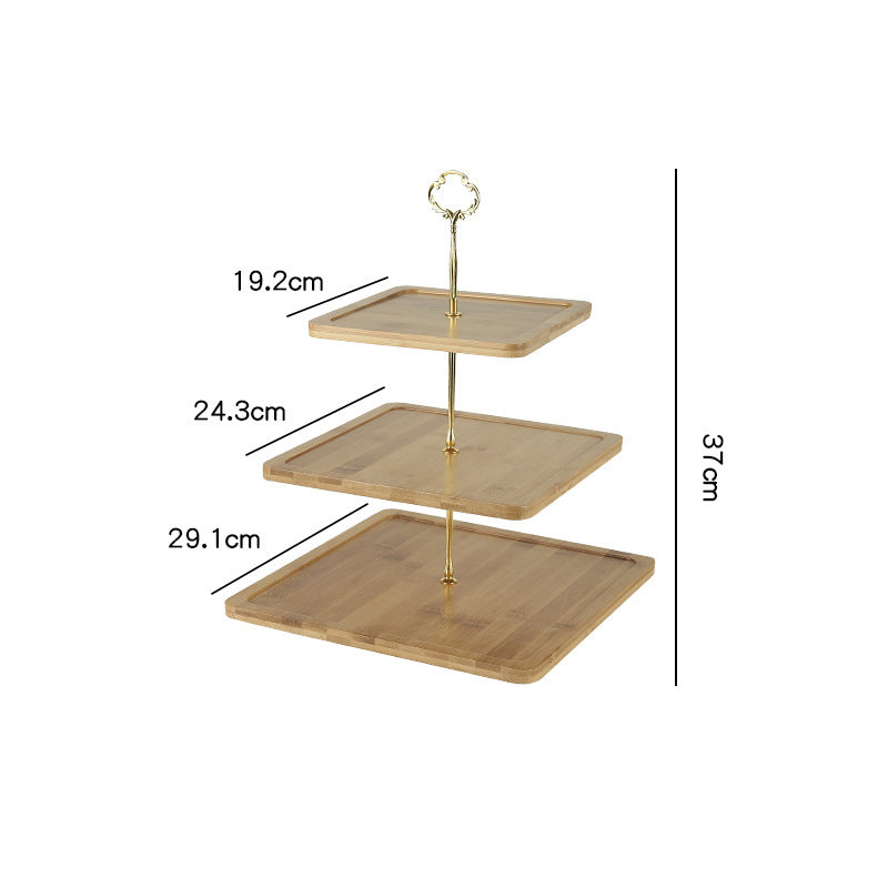 IwaiLoft おしゃれで優雅なひととき ケーキスタンド ケーキスタンド ティースタンド 小さい アフタヌーンティー お菓子 プチケーキ おもてなし スイー 竹製