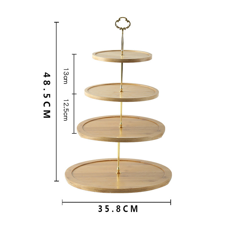 IwaiLoft おしゃれで優雅なひととき ケーキスタンド ケーキスタンド ティースタンド 小さい アフタヌーンティー お菓子 プチケーキ おもてなし スイー 竹製